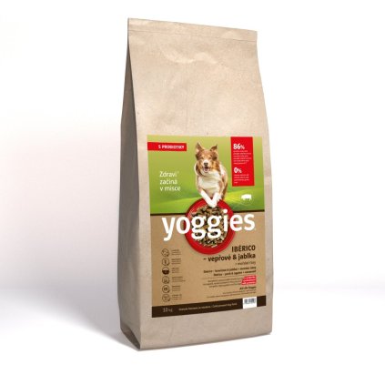 10kg yoggies iberico veprove maso s jablky granule lisovane za studena s probiotiky