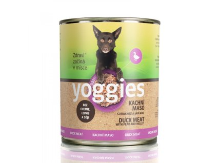 2773 800g yoggies konzerva kachni maso s hruskou a jahlami