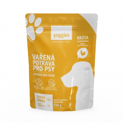 150g yoggies varena potrava pro psy kruti maso s pohankou a kloubni vyzivou