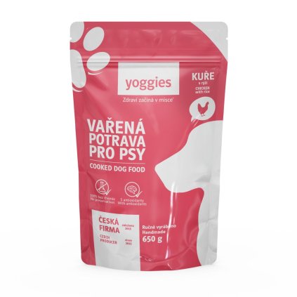 650g yoggies varena potrava pro psy kureci maso s ryzi