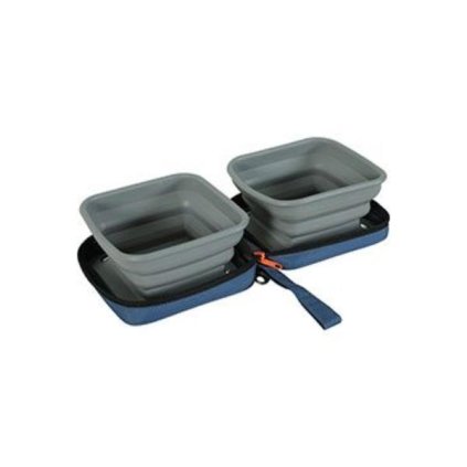 miska skladaci 2v1 bivouak 2x700ml modra zolux