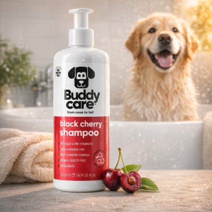 Buddycare šampon pro psy Black Cherry s vůní třešní