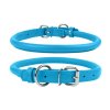 CoLLaR Soft kožený obojek kulatý modrý