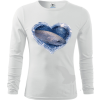 Tričko Hlavatka v modrém srdci - dlouhý rukáv