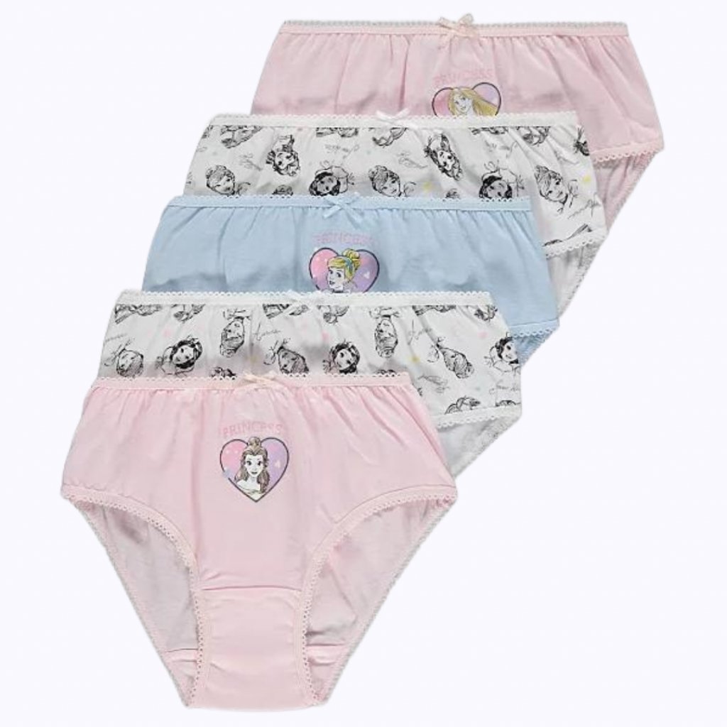 George Pure Cotton Disney Princess Briefs, 5 Pack - Hlavně stylově