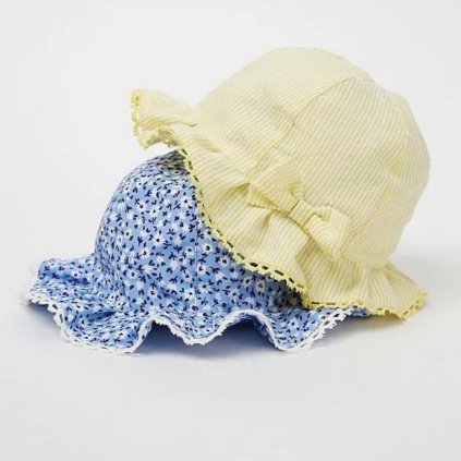 George Cotton Baby Sun Hats, 2 Pack