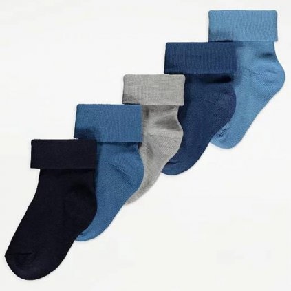 Ponožky George, sada 5 ks, Modré