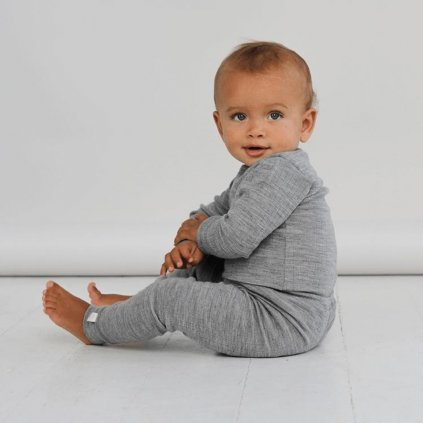 Dilling Merino Wool Baby Long Sleeve Bodysuit