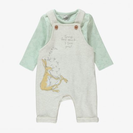 Matalan Cotton Rich Guess How Much I Love You Dungarees Outfit