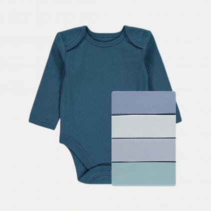 Rebrované body George, balenie 5 ks, Modré