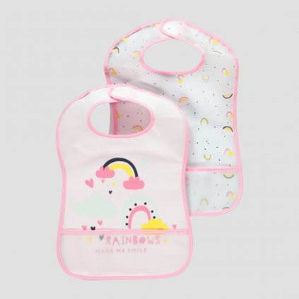 Matalan Waterproof Bibs With a Pocket, 2 Pack