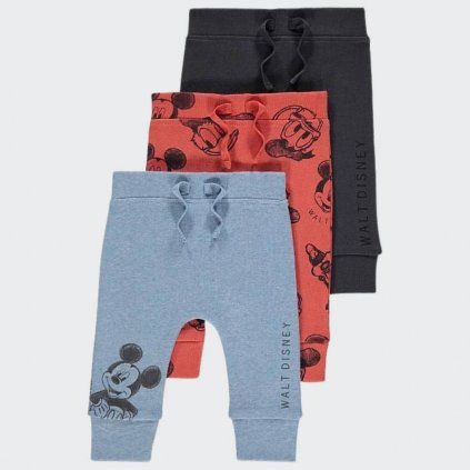 George Cotton Disney Mickey Mouse Joggers, 3 Pack
