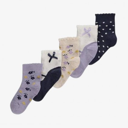 George Cotton Rich Printed Baby Socks, 5 Pack