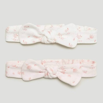Matalan Cotton Baby Hedbands, 2 Pack