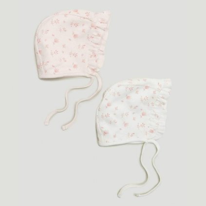 Matalan Newborn Cotton Bonnets, 2 Pack
