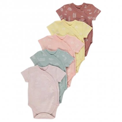 George Baby Wrap Bodysuits, 5 Pack