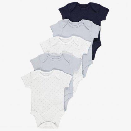 George Baby Boy Bodysuits, 5 Pack