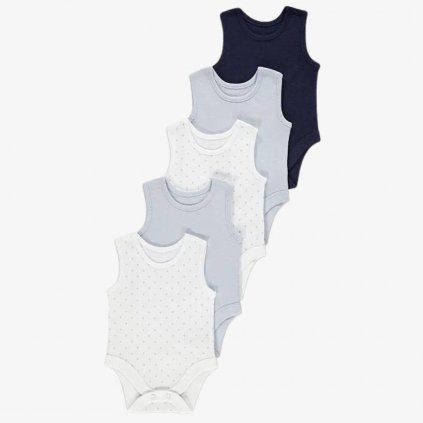 George Baby Sleeveless Bodysuits, 5 Pack