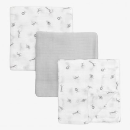 Matalan Pure Cotton Muslin Squares, 3 Pack