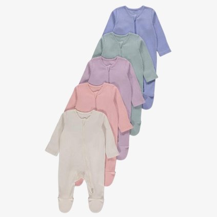George Premature Baby Sleepsuits, 5 Pack