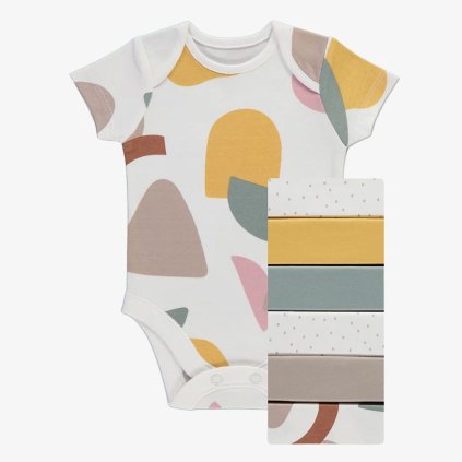 George Unisex geometric bodysuits, 7 pieces