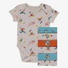 George Disney Mickey Short Sleeve Bodysuits, 7 Pack