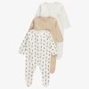 George Baby sleepsuits with polka dots and bunnies, 3 pieces