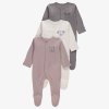 George Baby Overalls Brown: Pack of 3