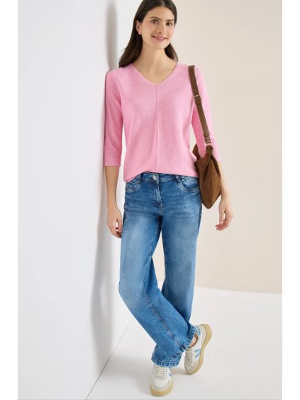 Svetr s 3/4 rukávy a texturou