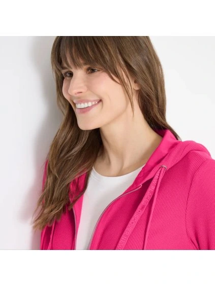 Mikina s dlouhým rukávem, kapucí a kapsami