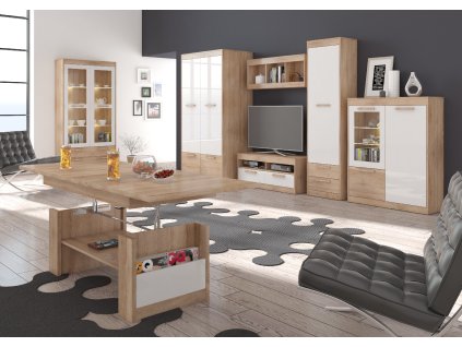 maximus komplet 4 dub sonoma bily lesk