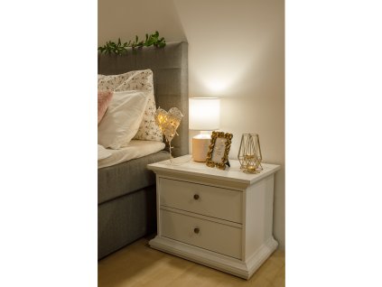 Noční stolek, bílá, PARIS 70301