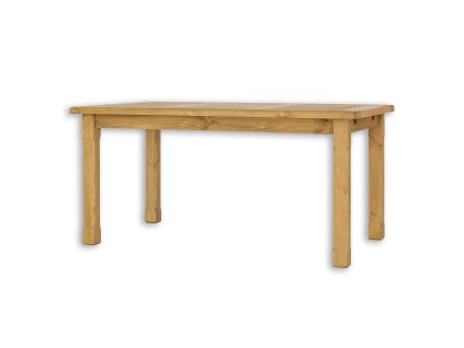 Stół sosnowy ST701 (Barva sosna biały wosk, Struktura Lite lamele, Šířka, Výška, Hloubka, Hmotnost 80, 76, 80, 30 kg)