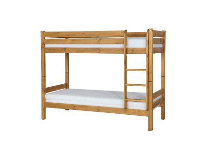 Łóżko sosnowe LK736 (Barva sosna antyczna biel, Šířka, Výška, Délka, Hmotnost 90, 165, D200, 54 kg)