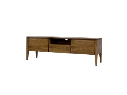 Szafka RTV dębowa RV335 (Barva dąb surowy nielakierowany, Šířka, Výška, Hloubka, Hmotnost 150, 50, 43, 37 kg)