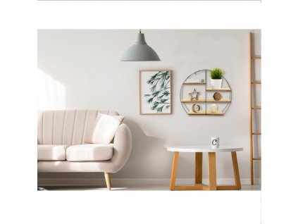 Polička, přírodní/černá, DESIO TYP 2