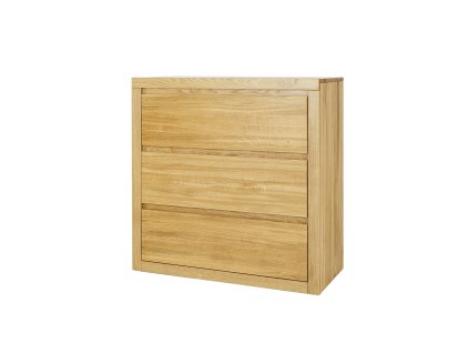 Komoda dębowa KD314 (Barva dąb surowy nielakierowany, Šířka, Výška, Hloubka, Hmotnost 90, 90, 41, 40 kg)
