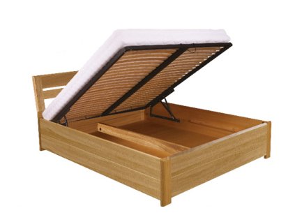 Łóżko BOX bukowe LK196 BOX (Barva naturalny, Šířka, Délka, Hmotnost 90, D200, 27 kg)