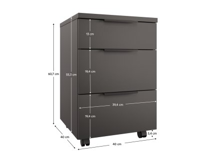 Kontejner, antracit, ADAPO ADP06