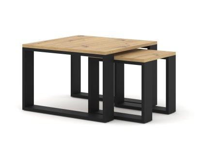 Dvojitý konferenční stolek NUKA M 60x60 cm dub artisan