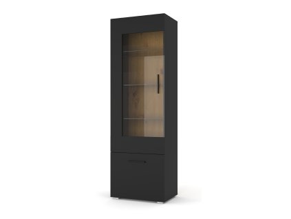 Skříňka ANETTE O 60 cm dub řemeslný / černá mat