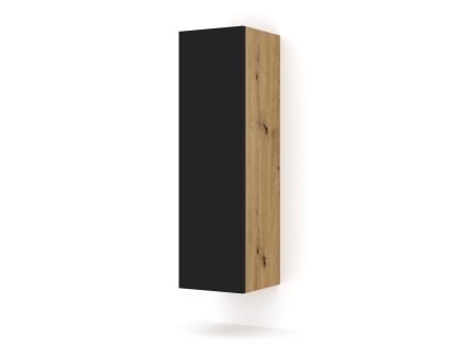 Nástěnná skříňka DUO 120 cm černý řemeslný dub