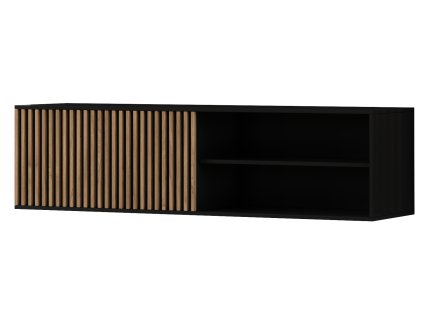 Závěsná TV skříňka Meorati 150 černá/Dub Artisan