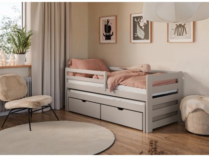 SENSO 90x190 kašmírová manželská postel na kolečkách