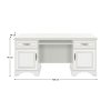 PC stůl, alpská bílá, KENTAK BIU2D2S