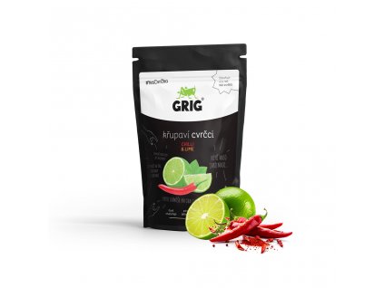 grig suseni krupavi cvrcci k jidlu jedly hmyz chilli and lime