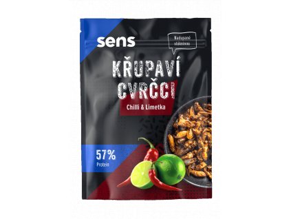 sens krupavi cvrcci v pytlicku chilli a limetka