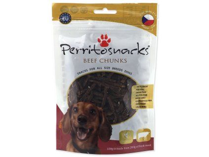 Pochúťka Perrito hovädzie kúsky 100g