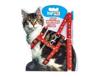 cat harness red