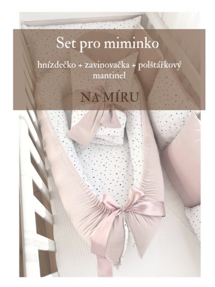 Set pro miminko s polštářkovým mantinelem - vlastní design